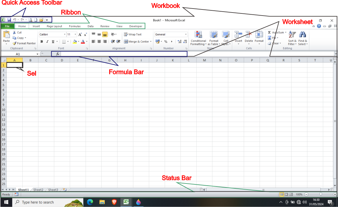 Antarmuka Excel