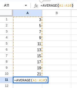 Fungsi Matematika AVERAGE