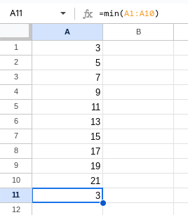 Fungsi Statistik MIN