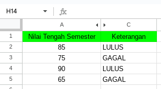 Latihan Fungsi IF