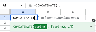 Fungsi Concatenate